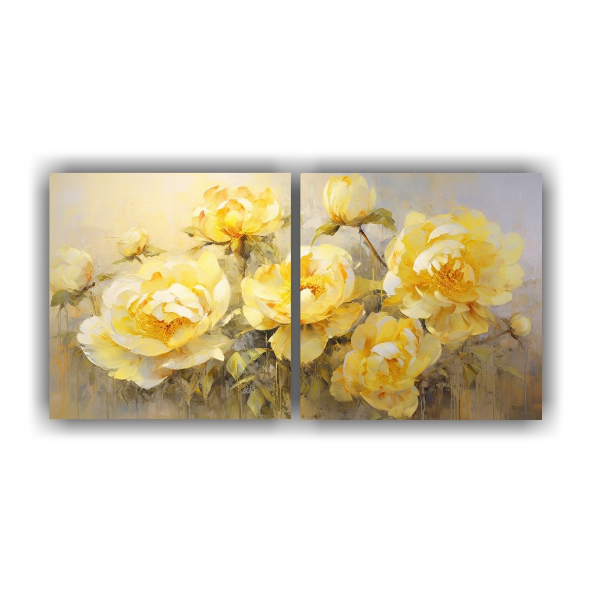 GENERICO - Dos Composiciones Modernas Escenario De Amapolas 140x70 Cm