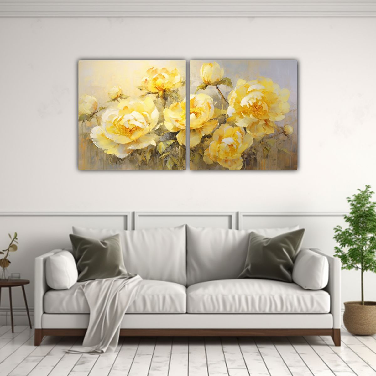 GENERICO - Dos Composiciones Modernas Escenario De Amapolas 140x70 Cm