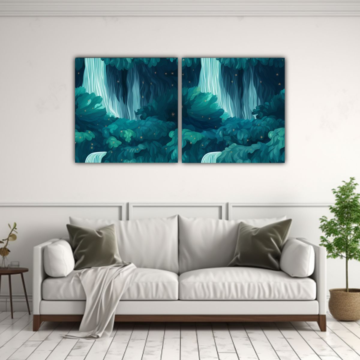 GENERICO - Pinturas De Decoración Con Patrón De Cascada 140x70 Cm