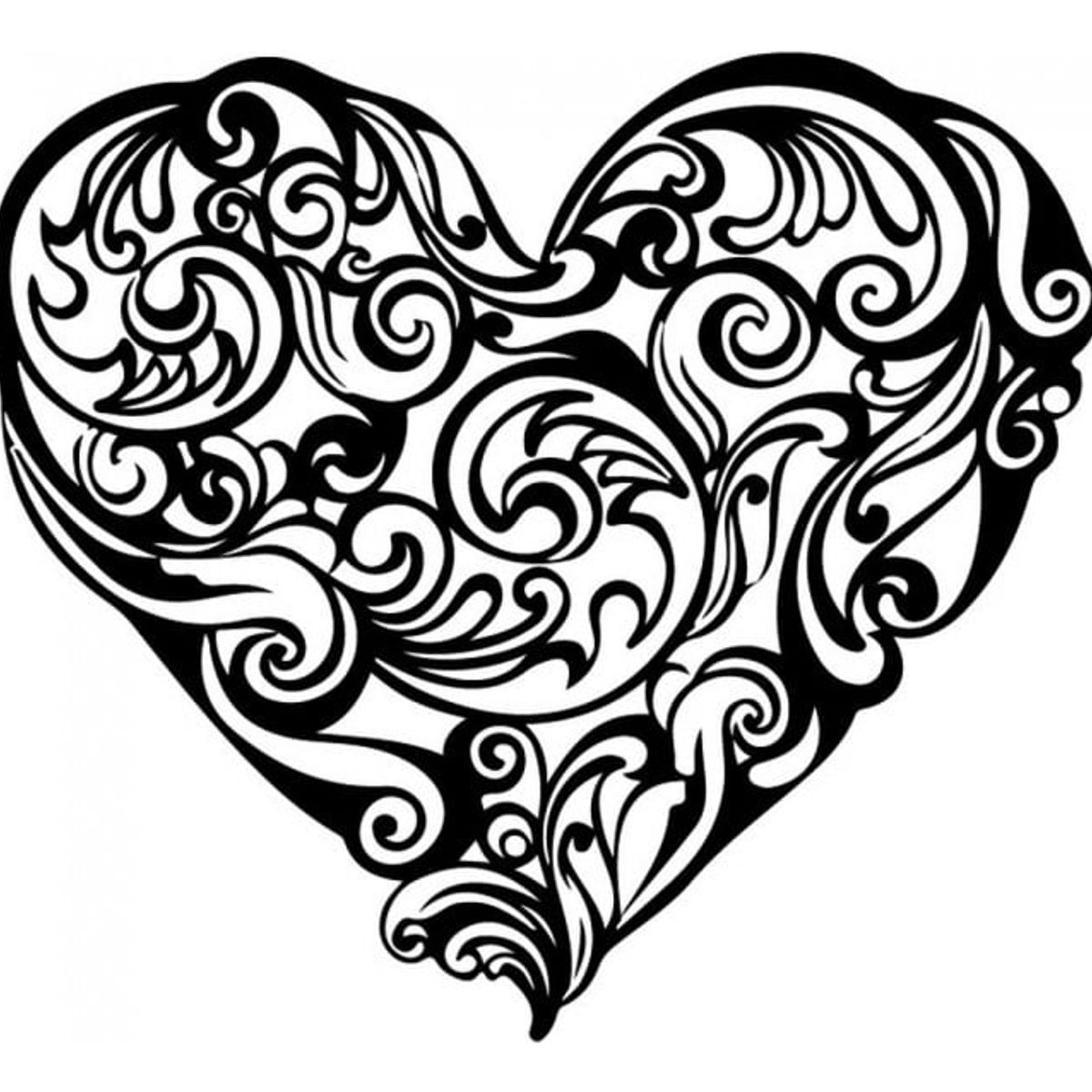 GENERICO - Decomural Swirl Love Heart WS-32916