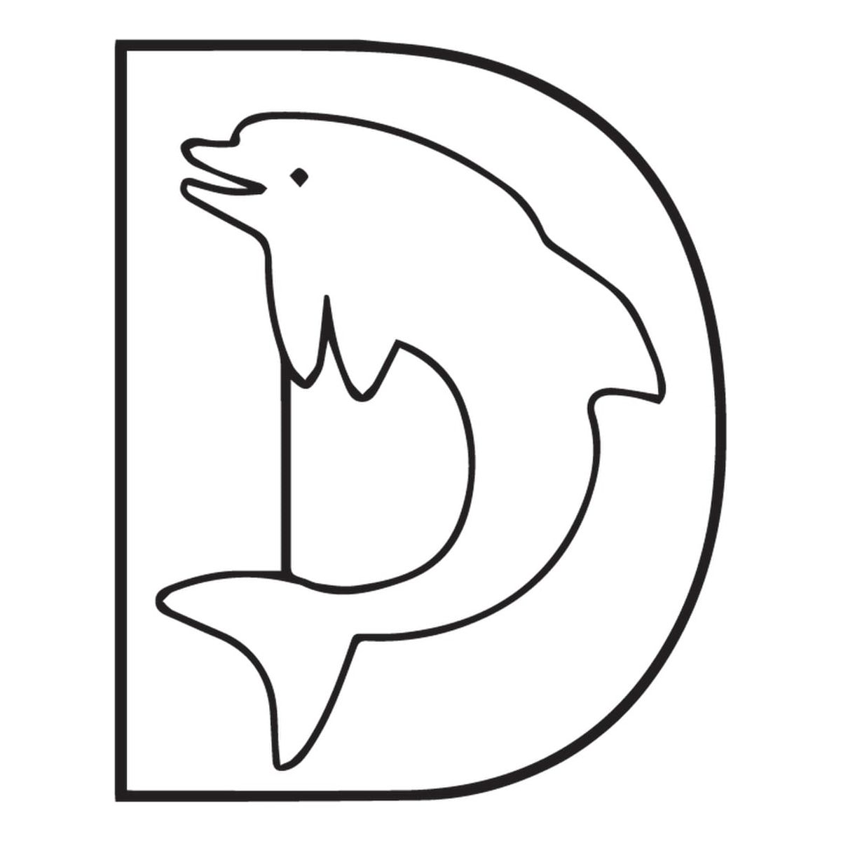 GENERICO - Decomural D Dolphin Alphabet Childrens WS-34454