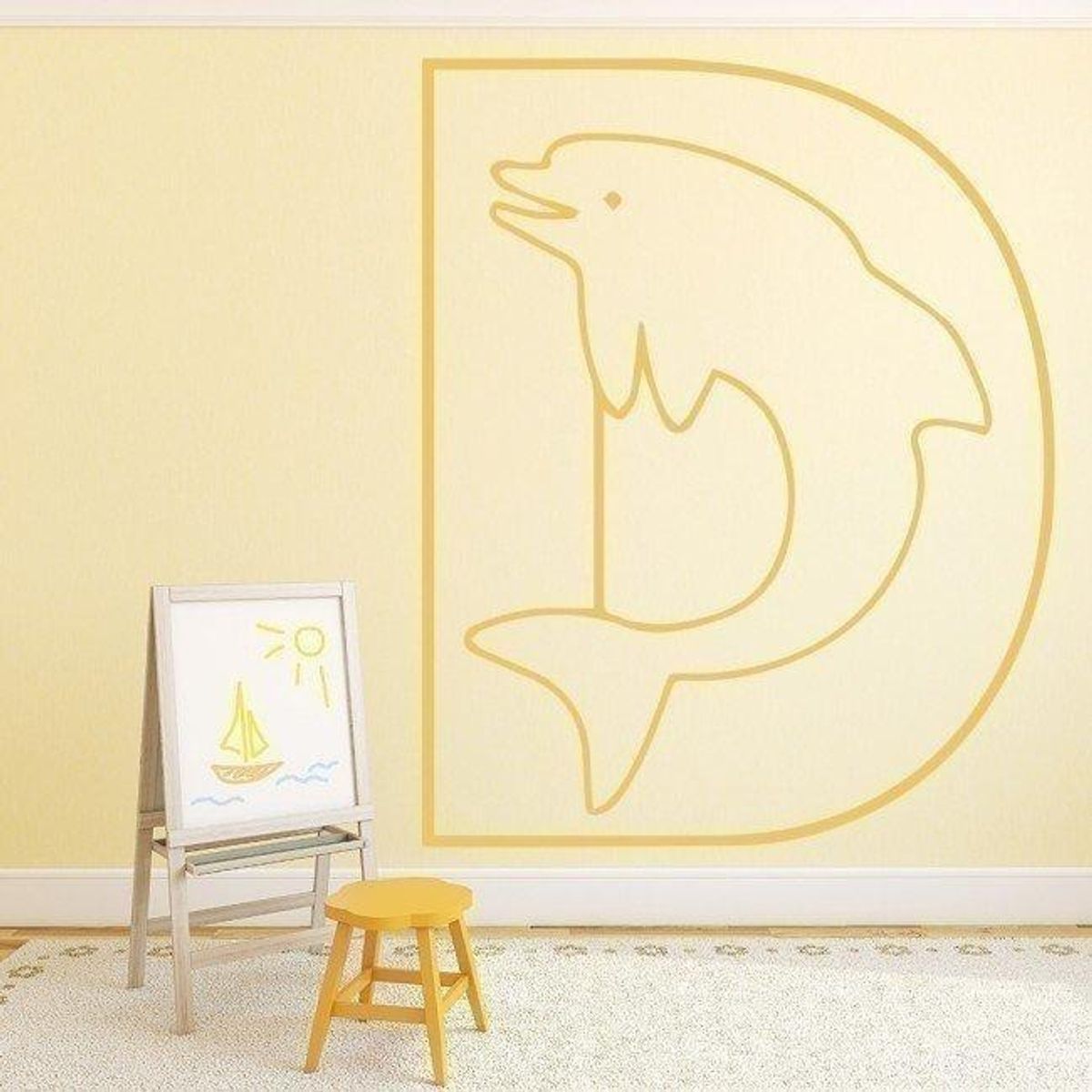 GENERICO - Decomural D Dolphin Alphabet Childrens WS-34454