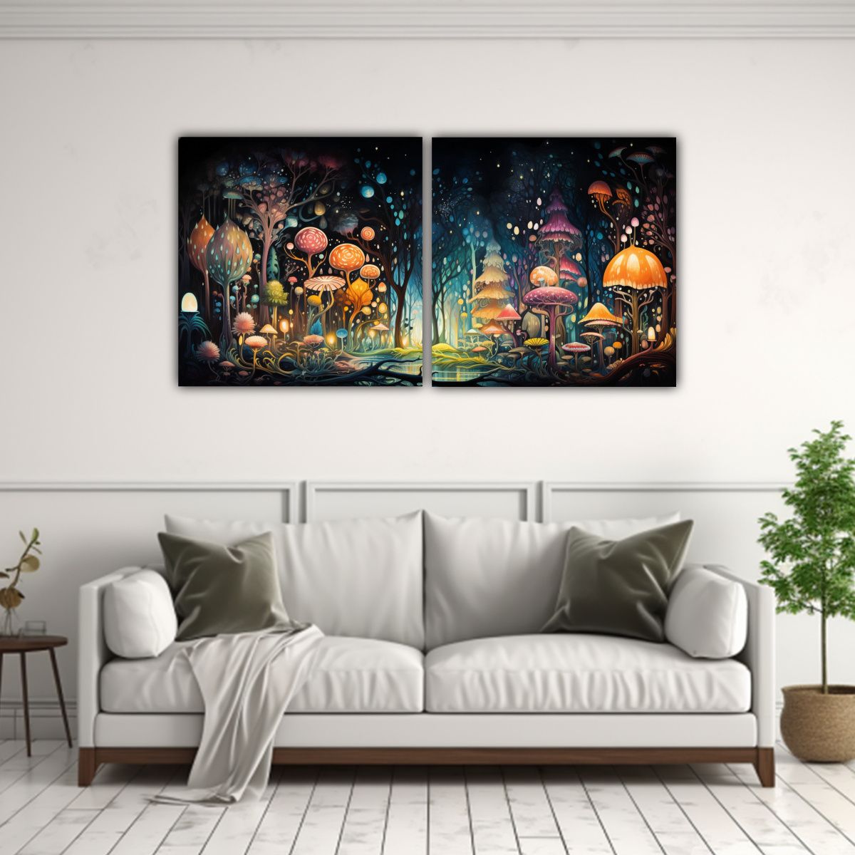 GENERICO - Arte Pared Acuarela Cuentos Mágicos Del Bosque 120x60 Cm