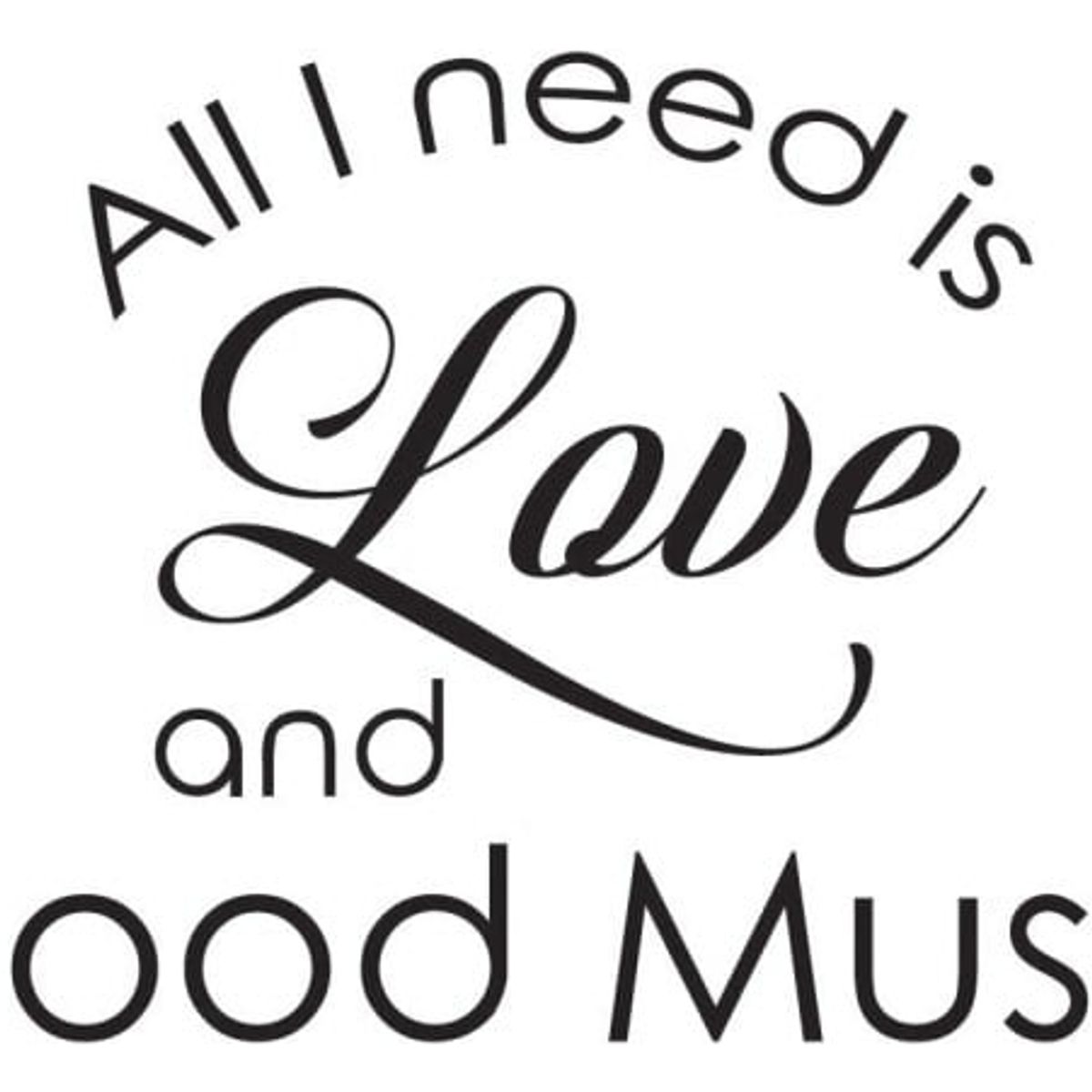 GENERICO - Decomural Love And Good Music Inspirational WS-44255