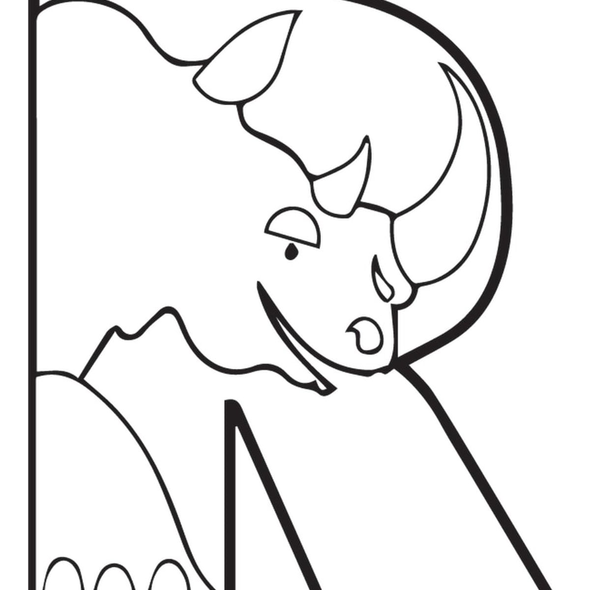 GENERICO - Decomural R Rhino Alphabet Childrens Nursery WS-34469