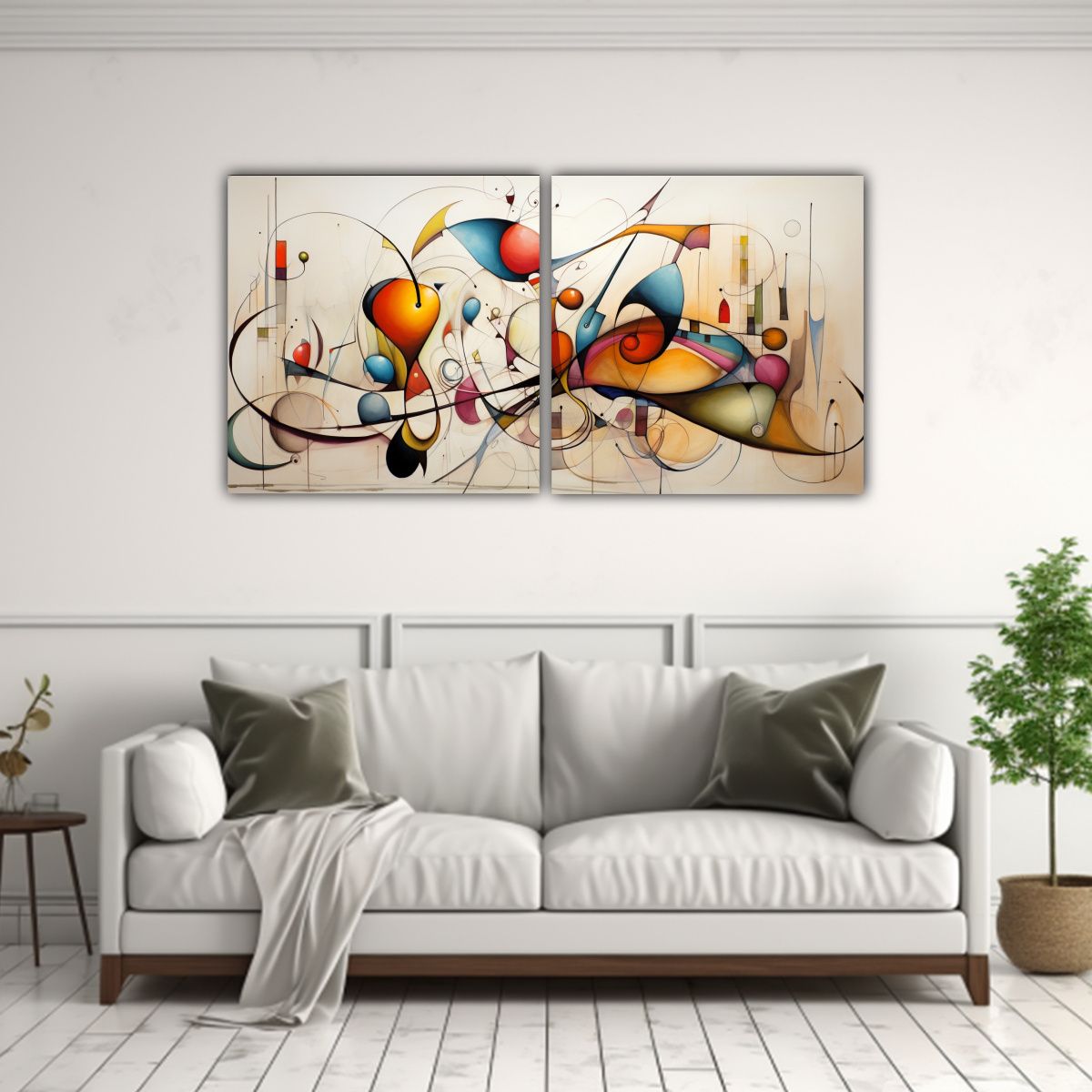 GENERICO - Cuadros Vanguardia Arte Abstracto Acuarela 120x60 Cm