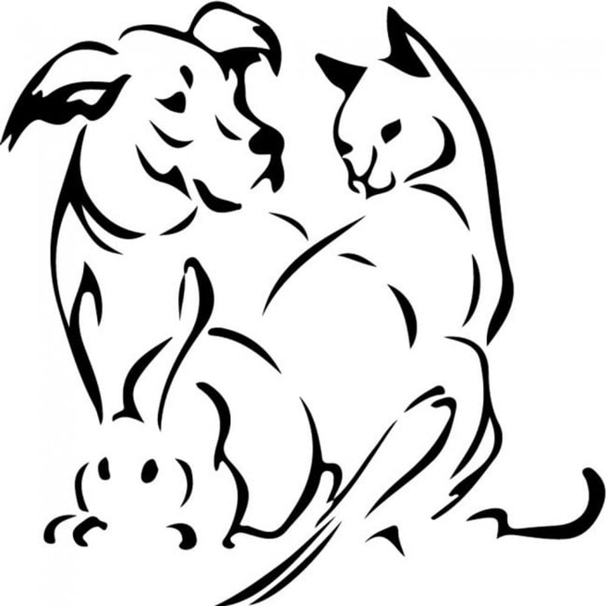 GENERICO - Decomural Rabbit Cat Dog Pet Animals WS-32989