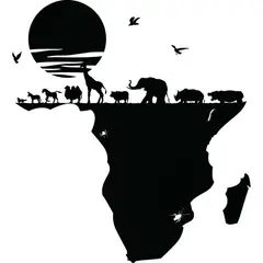 GENERICO - Decomural Safari Animals Africa Map WS-33019