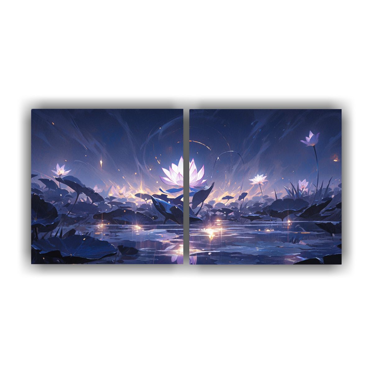 GENERICO - Pintura En Lienzo Estilo Magic Black Lotus De 120x60 Cm