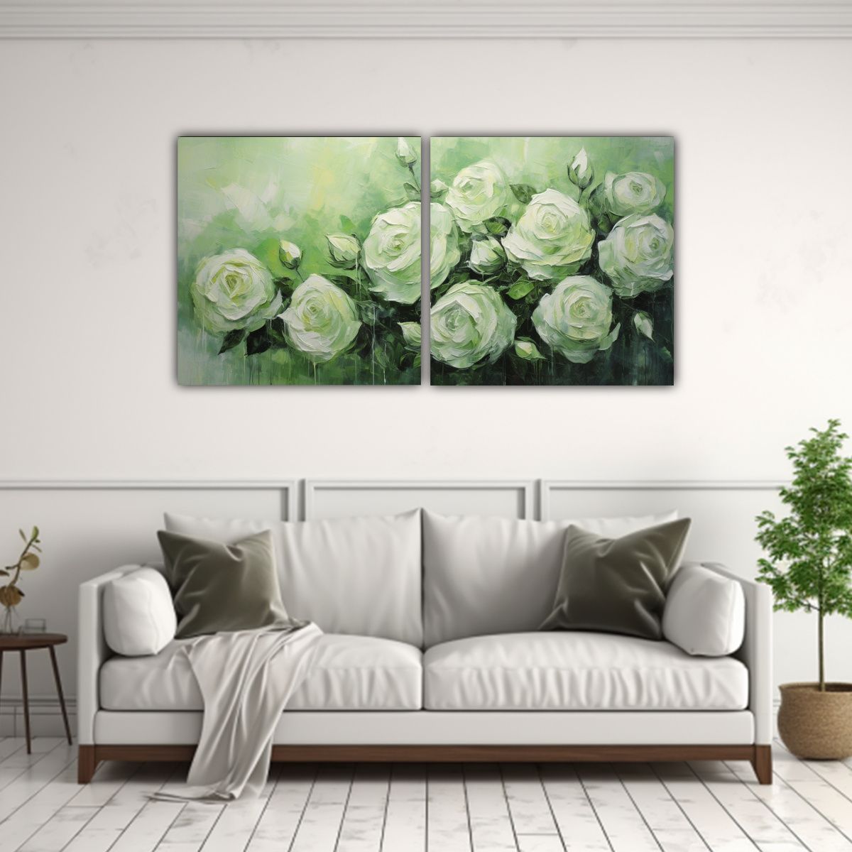 GENERICO - Pintura En Lienzo Estilo Set 2 Cuadro Colores 140x70 Cm