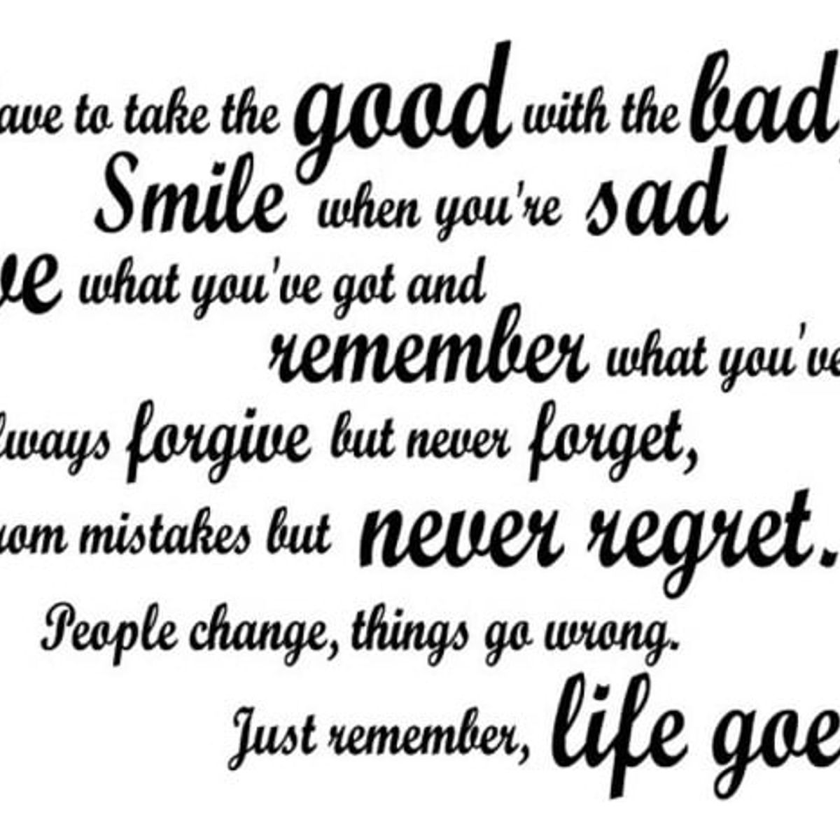 GENERICO - Decomural Take The Good With The Bad Inspirational WS-33035