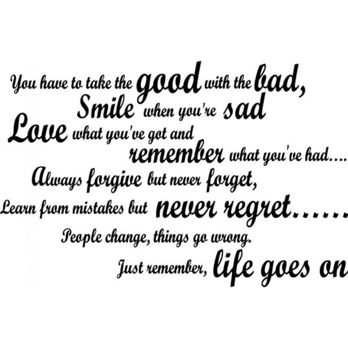 GENERICO - Decomural Take The Good With The Bad Inspirational WS-33035