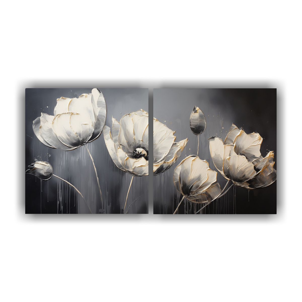 GENERICO - Cuadros Alta Calidad Intenso A Black TULIPS 160x80 Cm