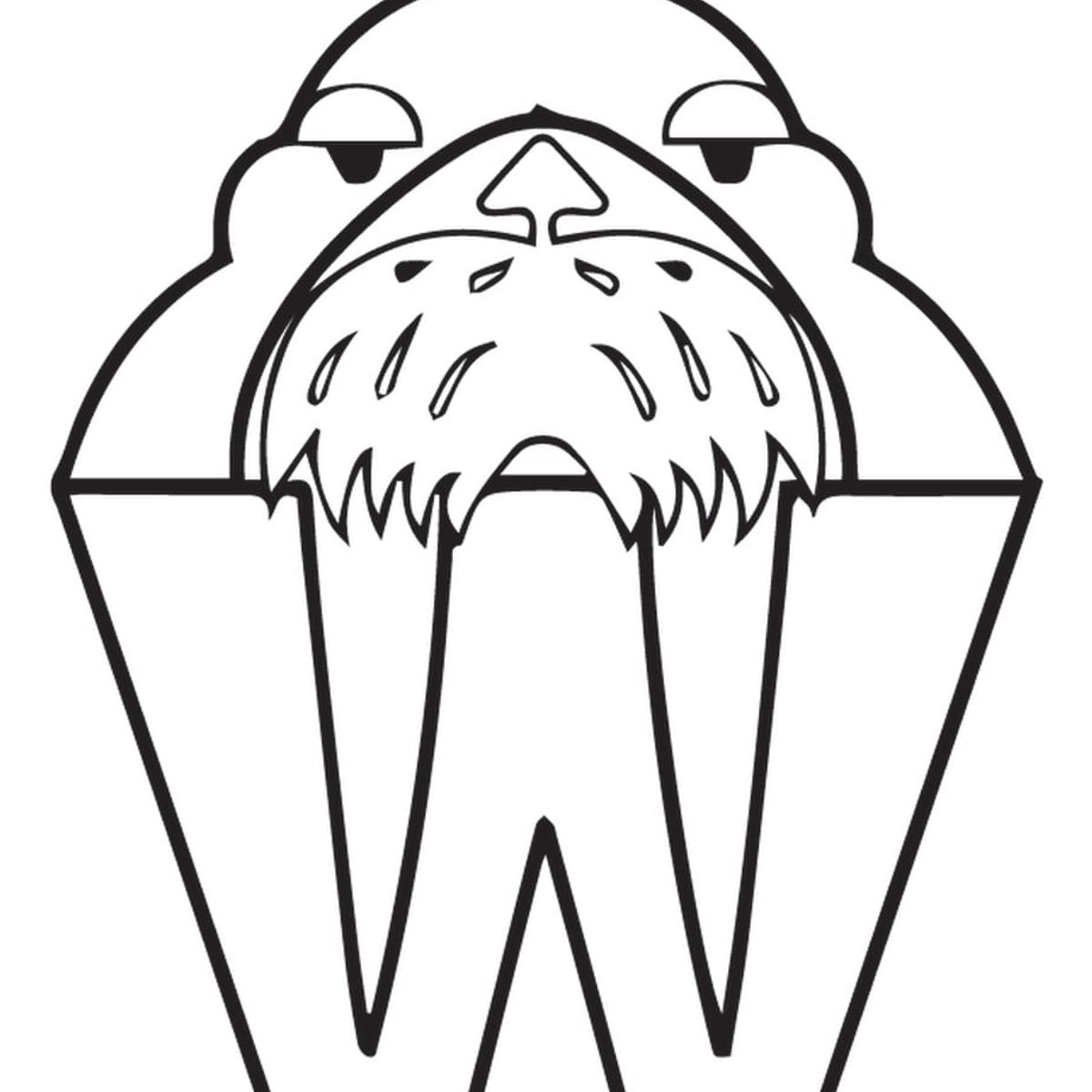 GENERICO - Decomural W Walrus Alphabet Childrens Nursery WS-34477