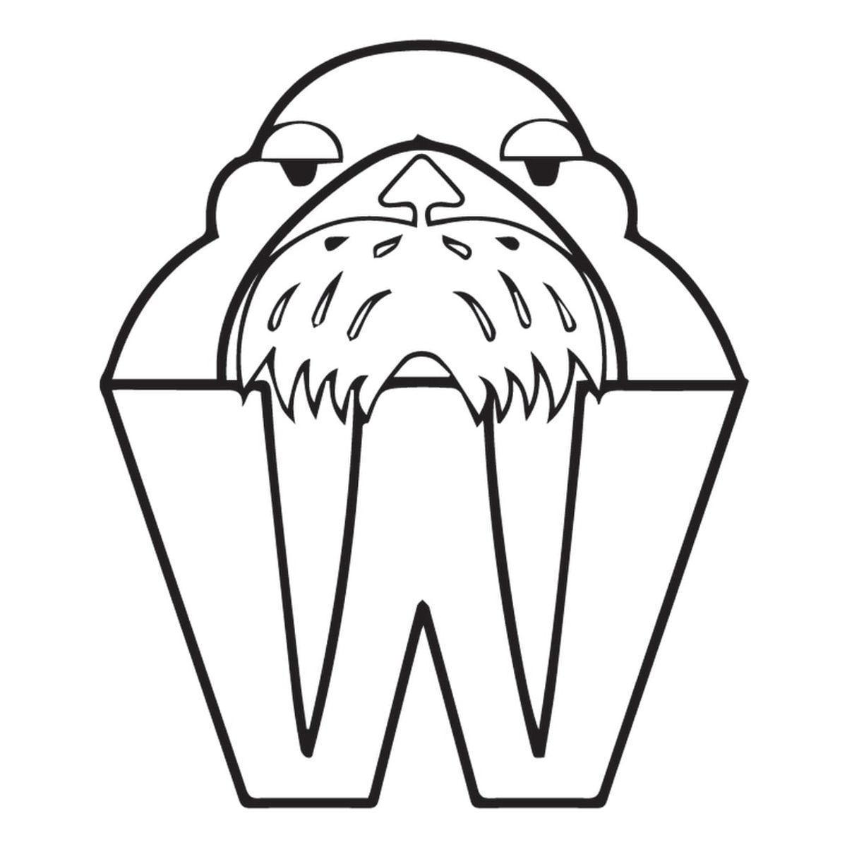GENERICO - Decomural W Walrus Alphabet Childrens Nursery WS-34477