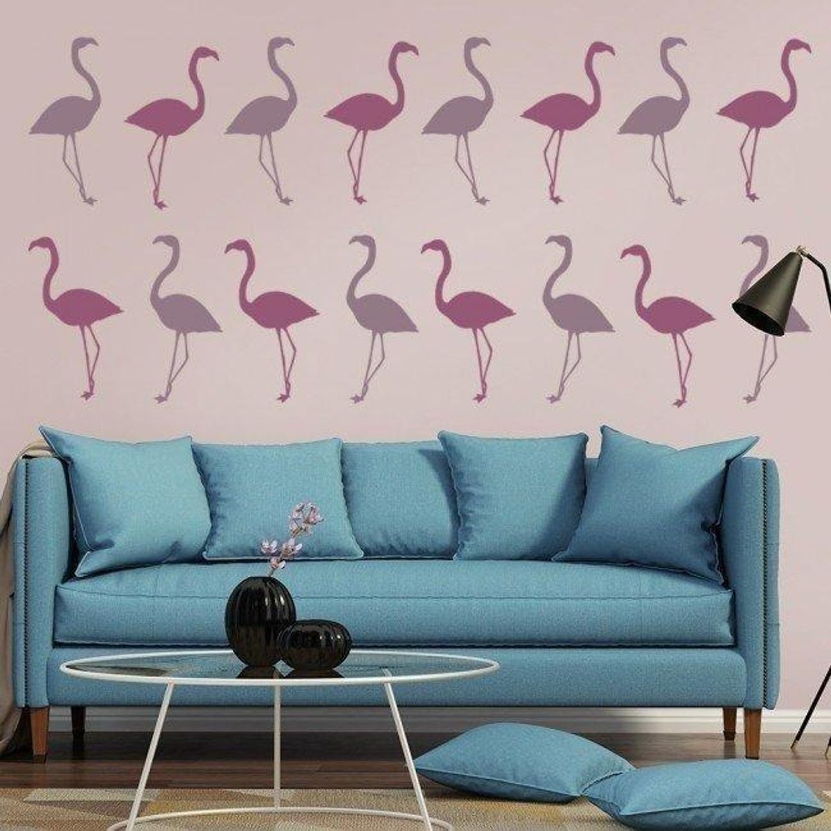 GENERICO - Decomural Flamingo Bird Sticker Pack WS-33043