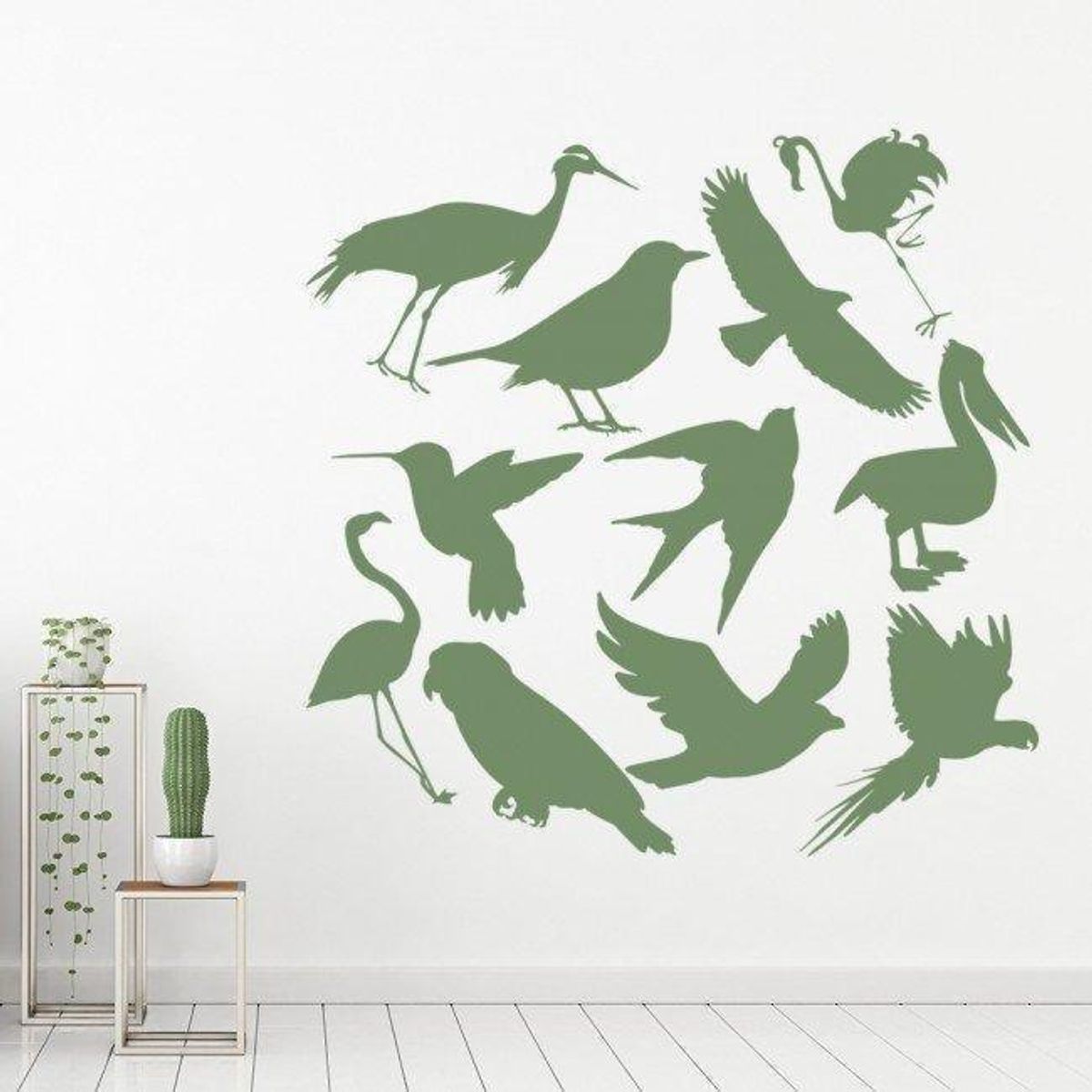 GENERICO - Decomural Bird Group Flamingo Parrot Set WS-33049