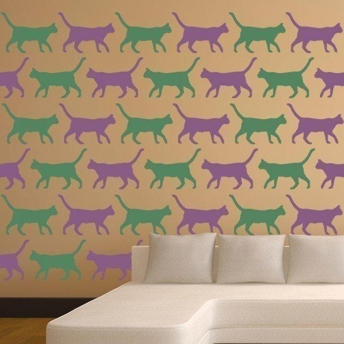 GENERICO - Decomural Walking Cat Animals Pets Pack WS-33052