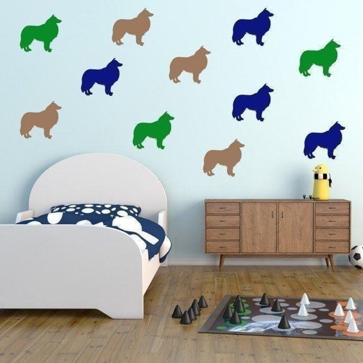 GENERICO - Decomural Collie Sheepdog Pet Animals Pack WS-33060