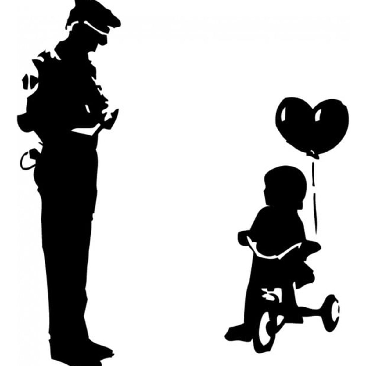 GENERICO - Decomural Policeman Child Banksy WS-34486