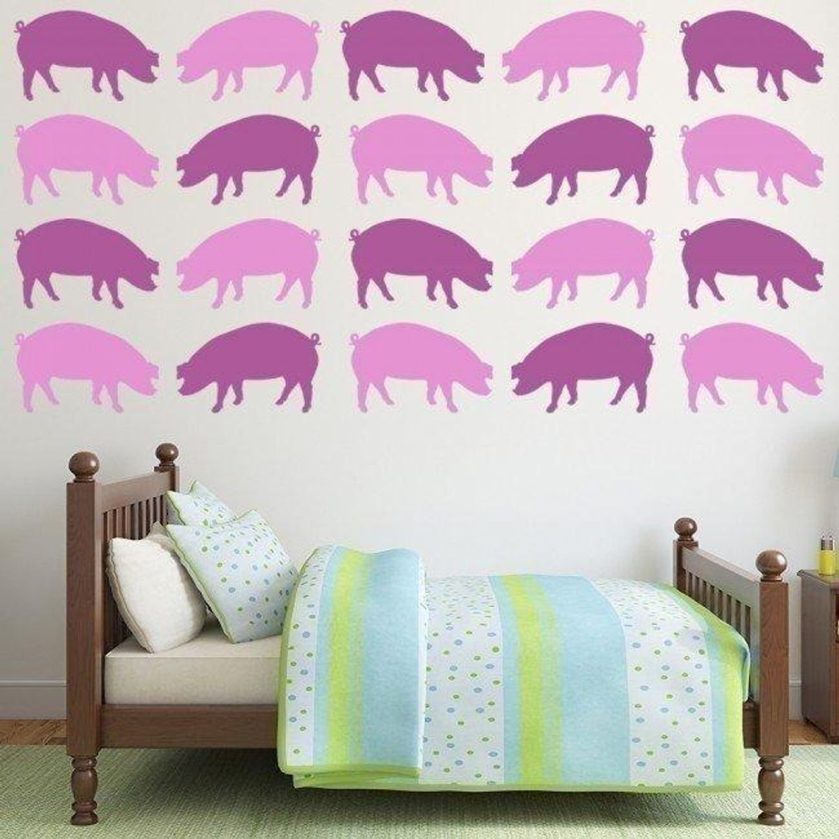 GENERICO - Decomural Pig Farm Animals Pack WS-33068