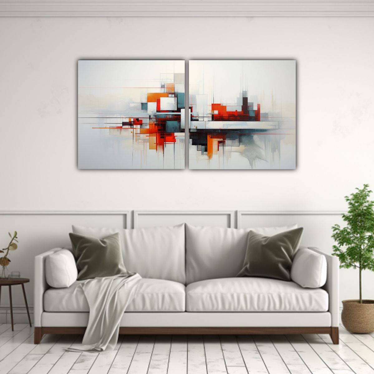 GENERICO - Cuadros Modernos Abstractos Horizontales De 140x70 Cm