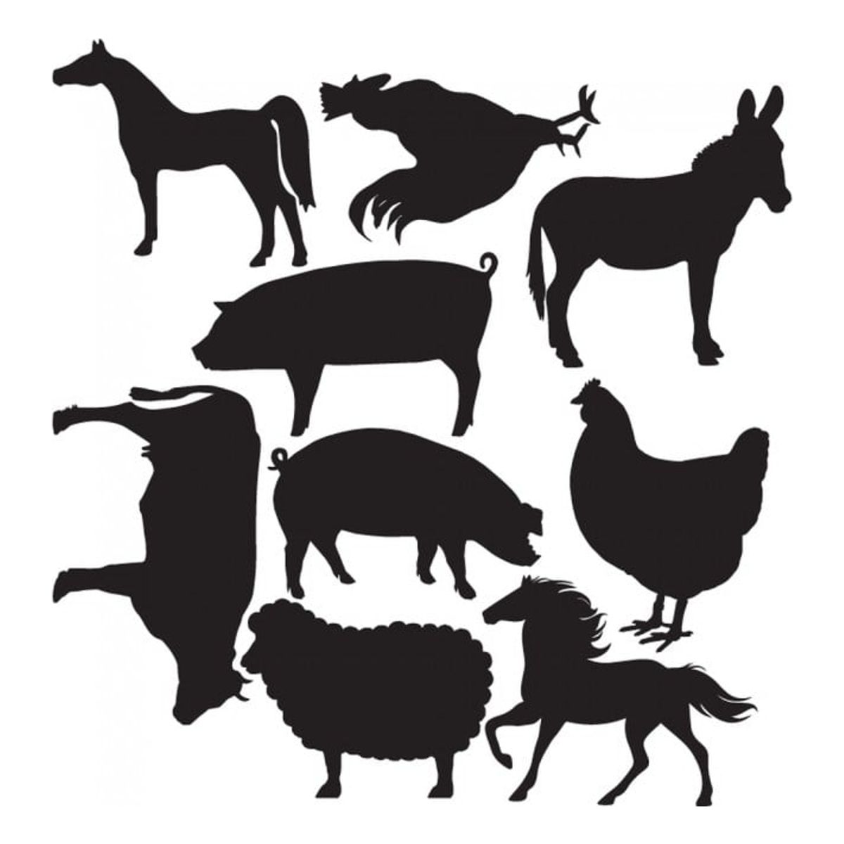 GENERICO - Decomural Farm Animals Sheep Horse Set WS-33075