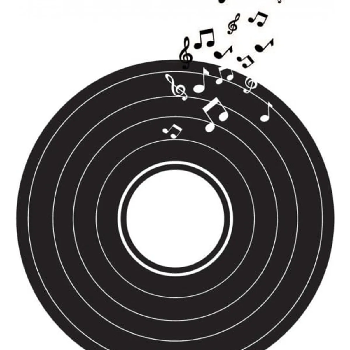 GENERICO - Decomural Vinyl Record Retro Music Notes WS-44303