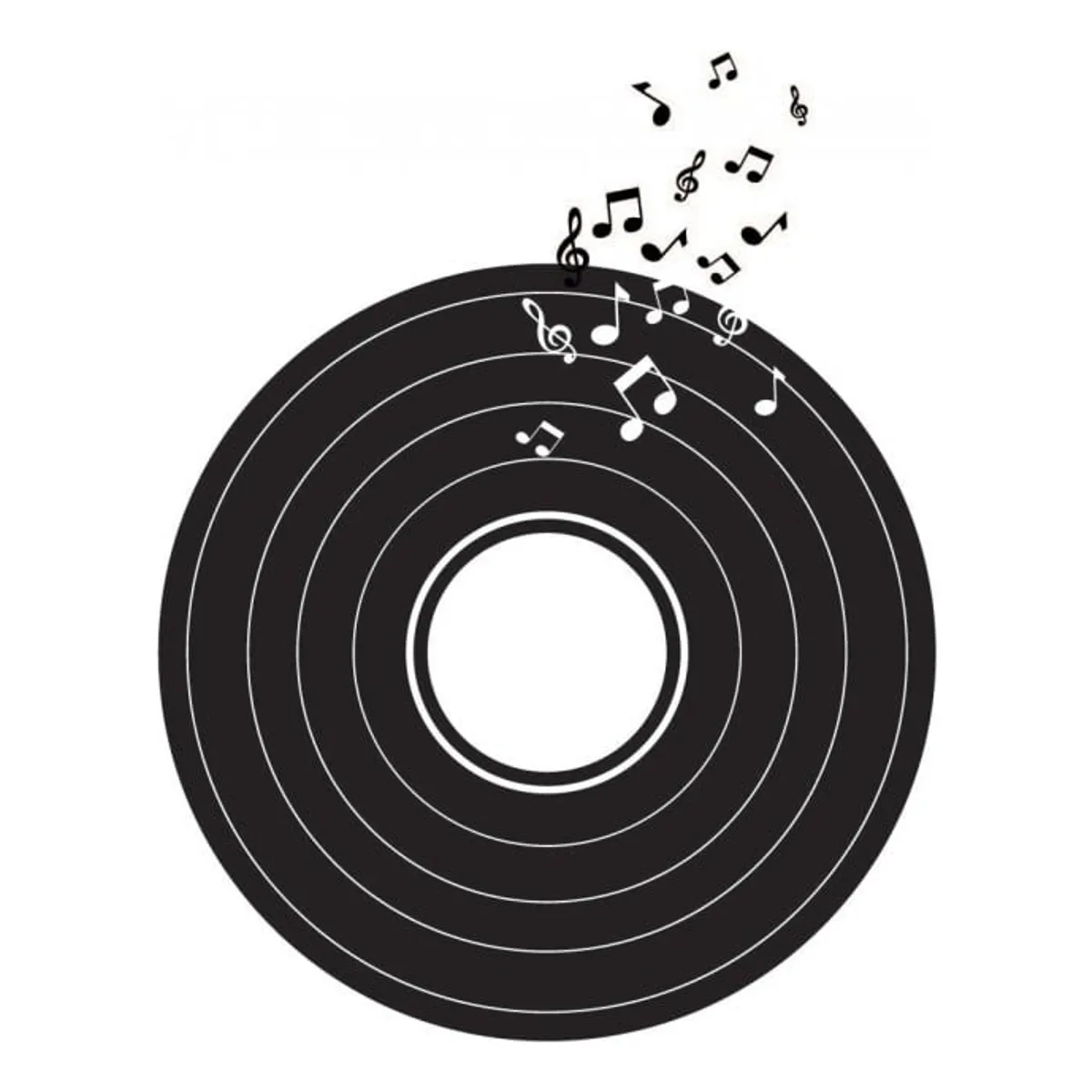 GENERICO - Decomural Vinyl Record Retro Music Notes WS-44303