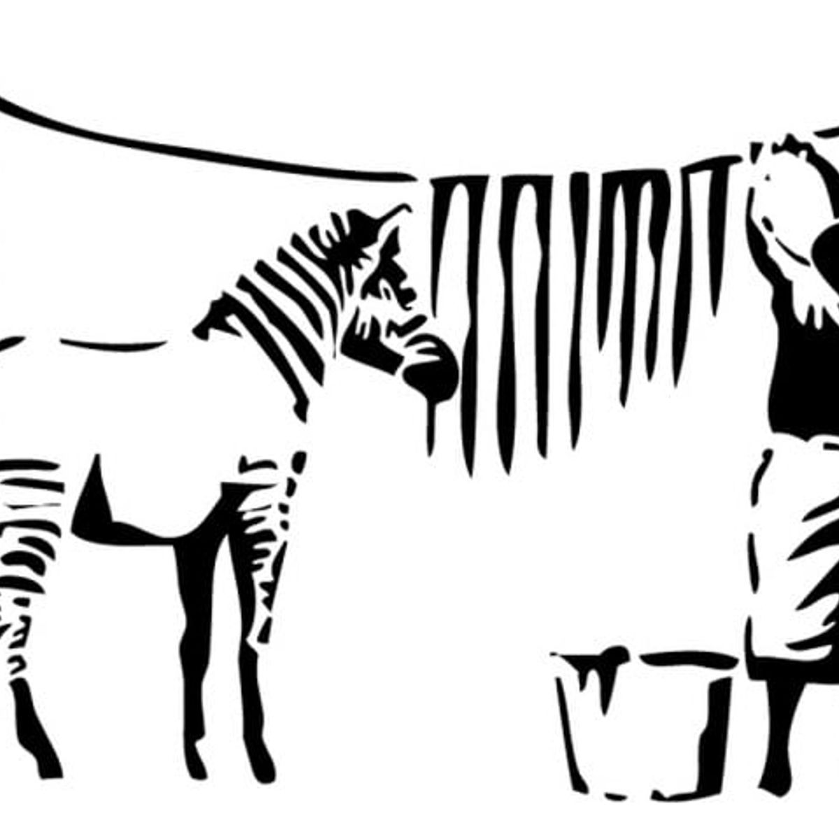 GENERICO - Decomural Banksy Zebra Washing Line WS-34488
