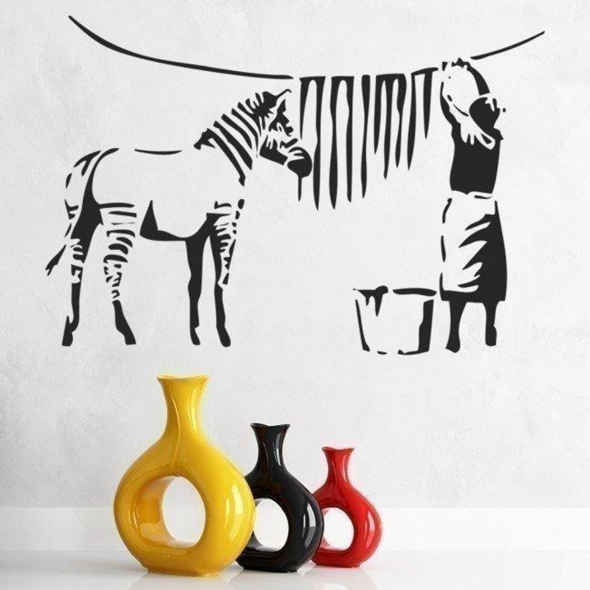 GENERICO - Decomural Banksy Zebra Washing Line WS-34488