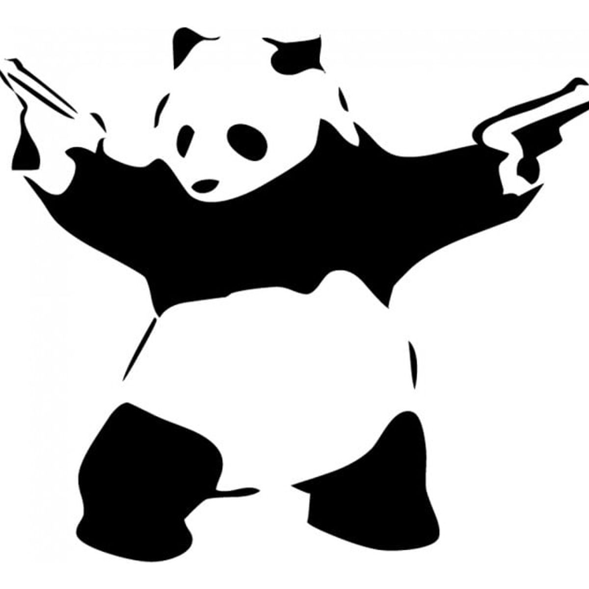 GENERICO - Decomural Banksy Panda With Guns Banksy Wall Art WS-34494