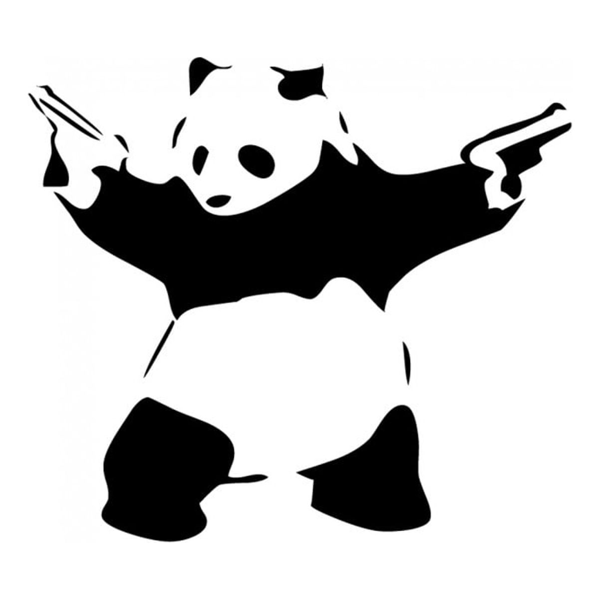 GENERICO - Decomural Banksy Panda With Guns Banksy Wall Art WS-34494