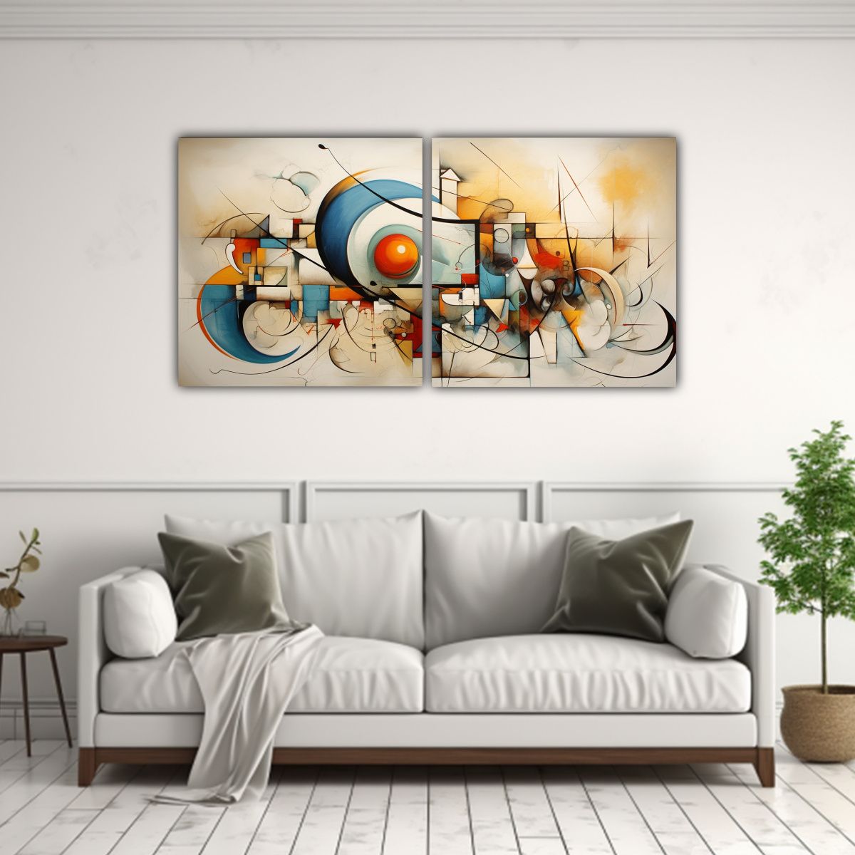 GENERICO - Cuadros Expresionismo Abstracto De Colores 120x60 Cm