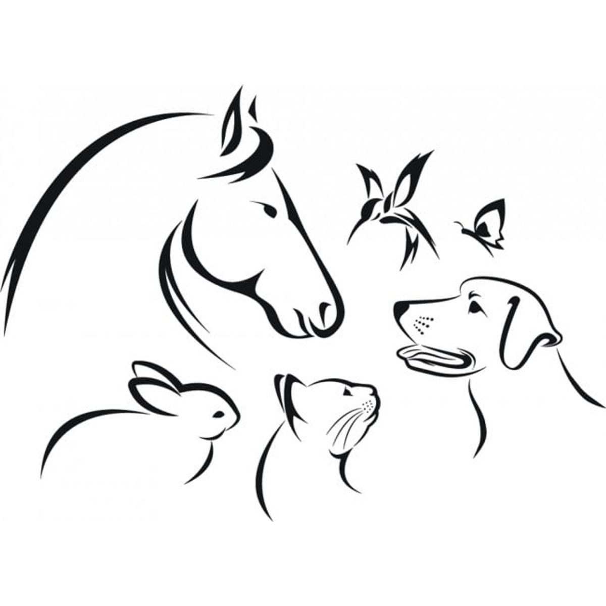 GENERICO - Decomural Pet Animals Dog Cat Horse WS-44785