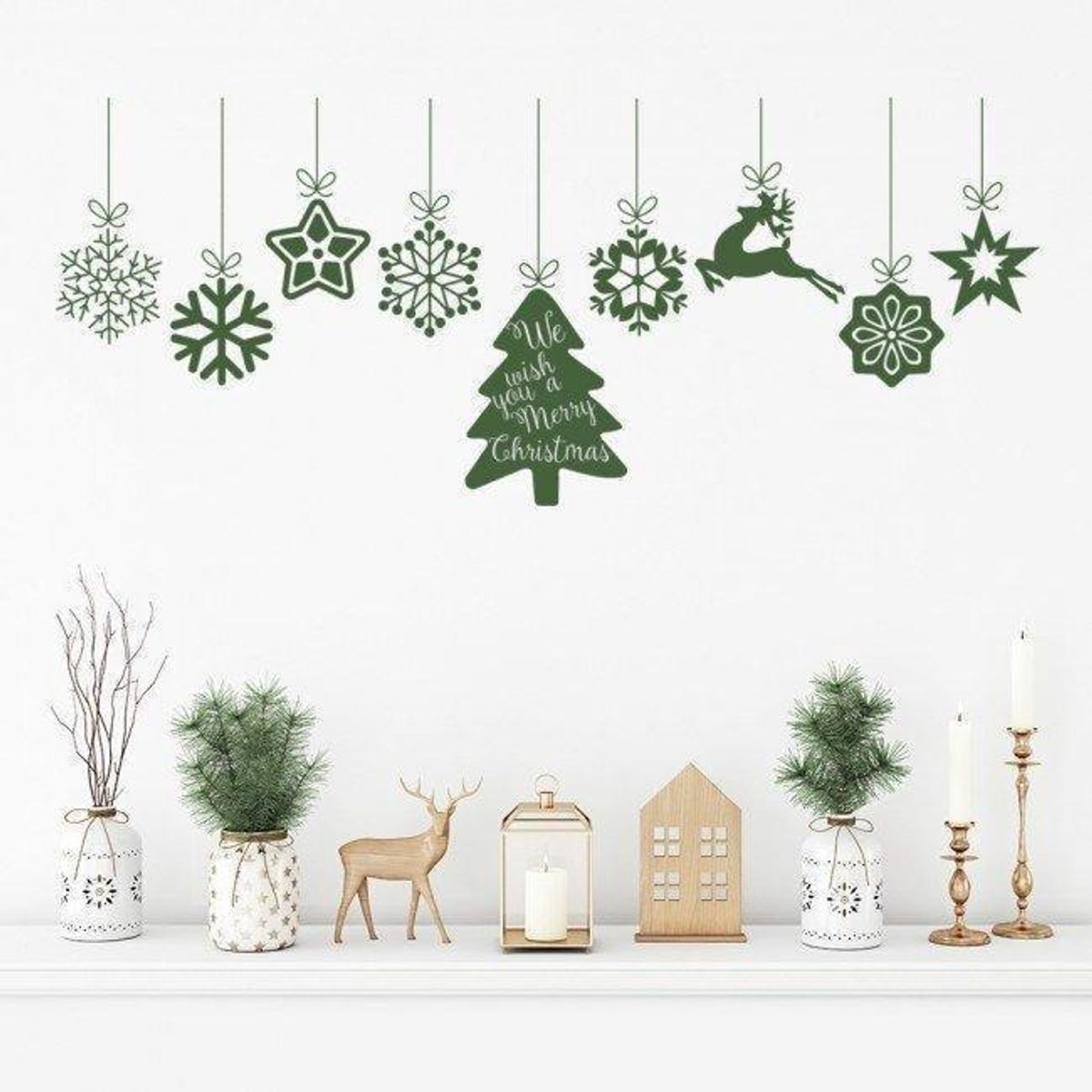 GENERICO - Decomural Snowflake Baubles Xmas Tree WS-45417