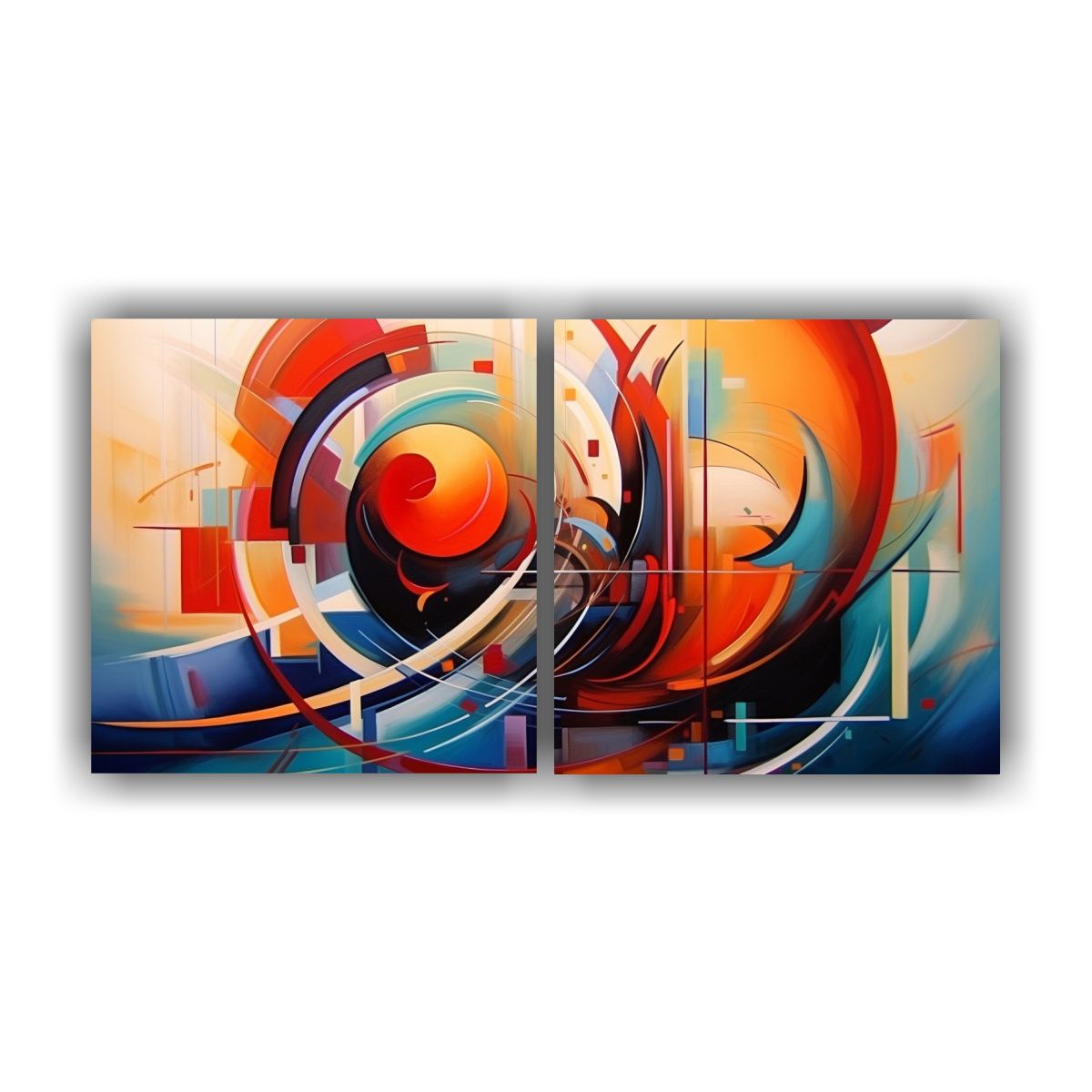 GENERICO - Pinturas Abstractas En Tela Sublimada En Bastidor 160x80 Cm