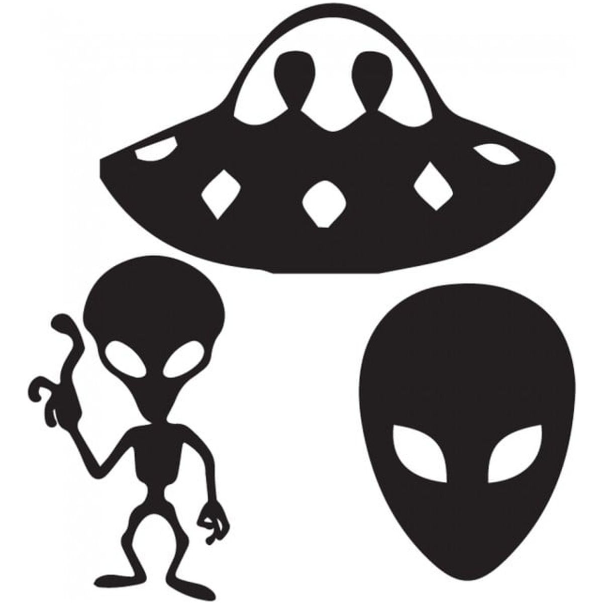 GENERICO - Decomural Alien Ufo Spaceship Set WS-33164