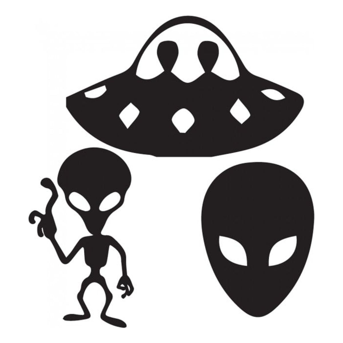 GENERICO - Decomural Alien Ufo Spaceship Set WS-33164