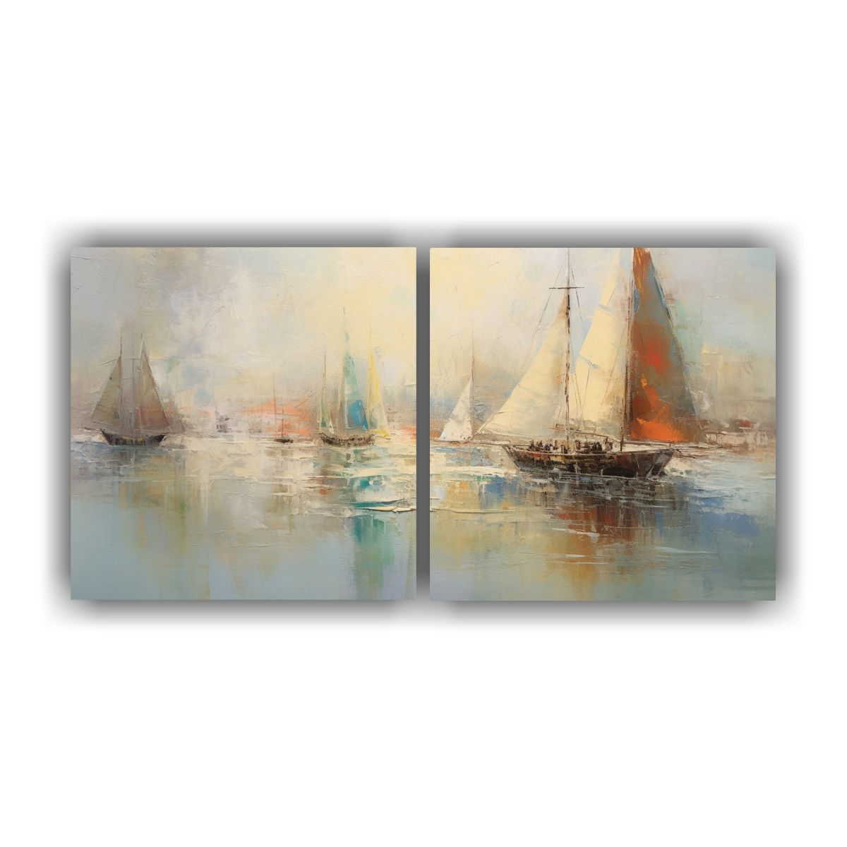 GENERICO - Conjunto De 2 Telas En Bastidor Colores Vibrantes 160x80 Cm