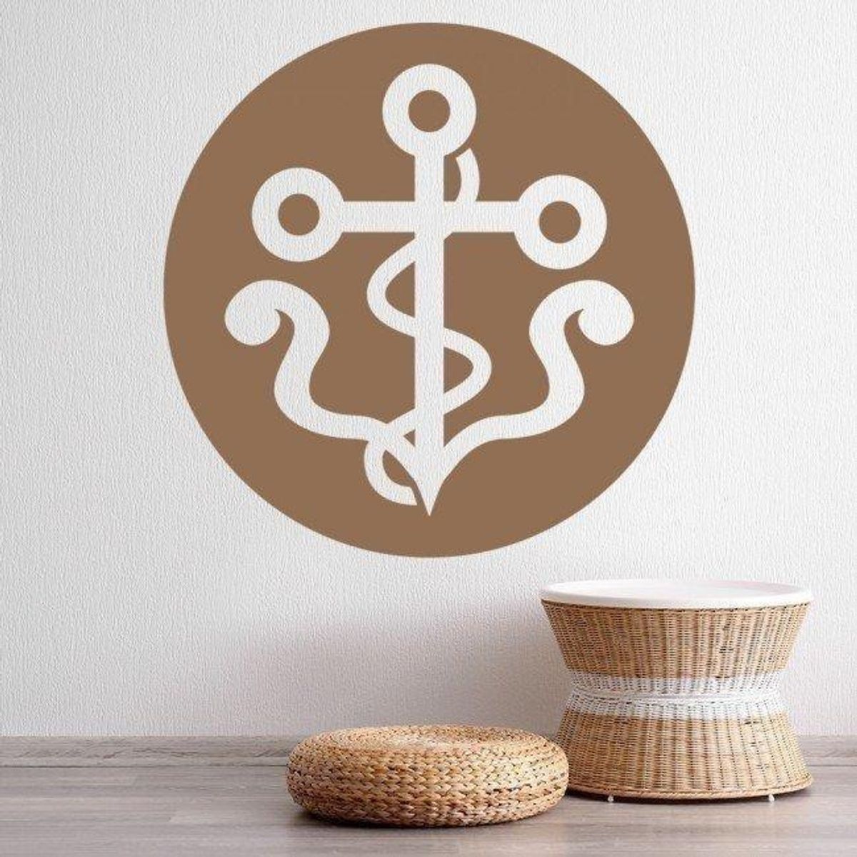 GENERICO - Decomural Anchor Rope Badge Ships Sailing WS-34609