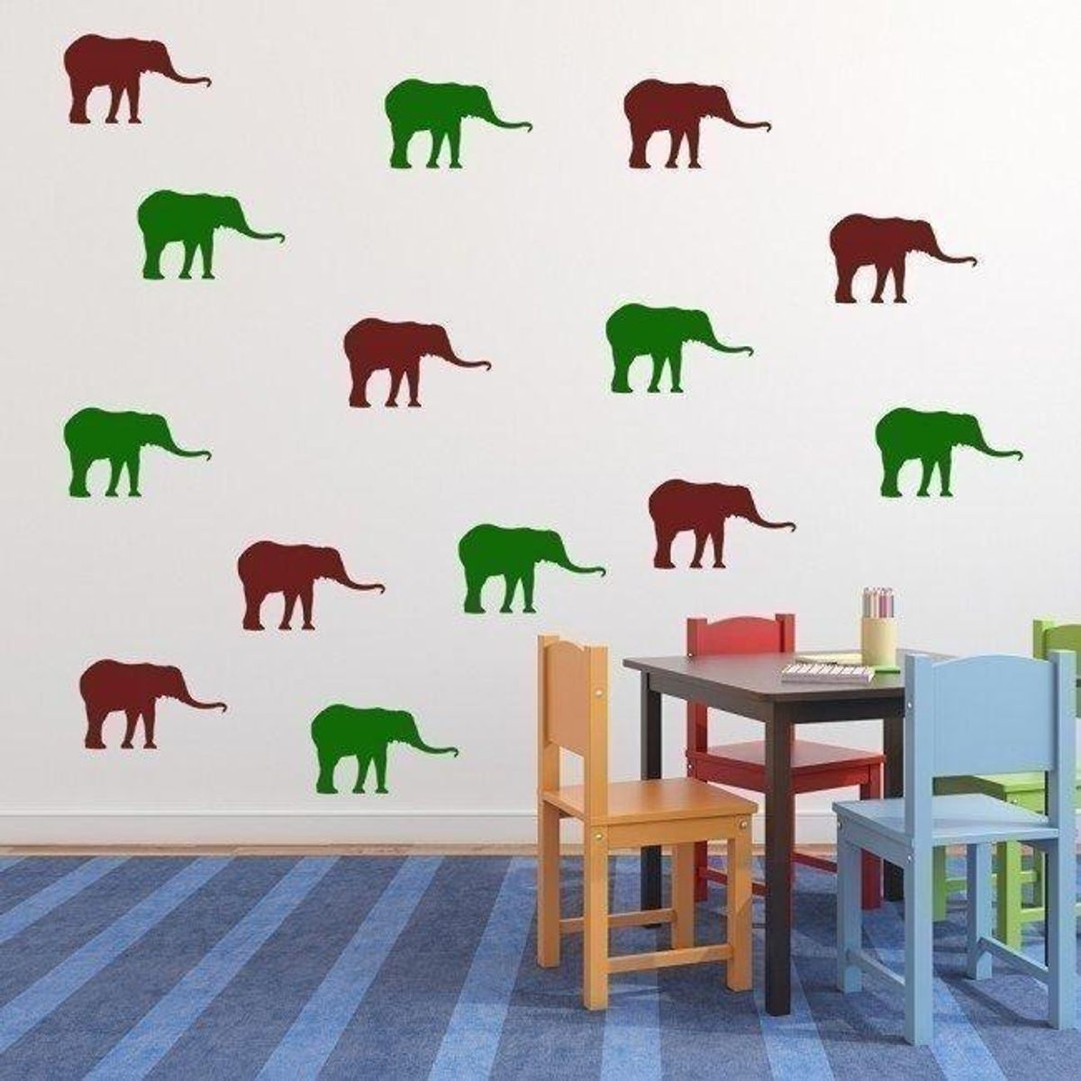 GENERICO - Decomural Elephant Safari Animals Pack WS-33192
