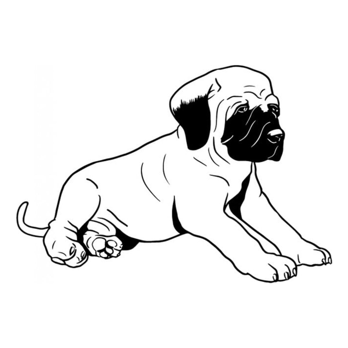 GENERICO - Decomural Bull Mastiff Puppy Pet Dogs WS-34678