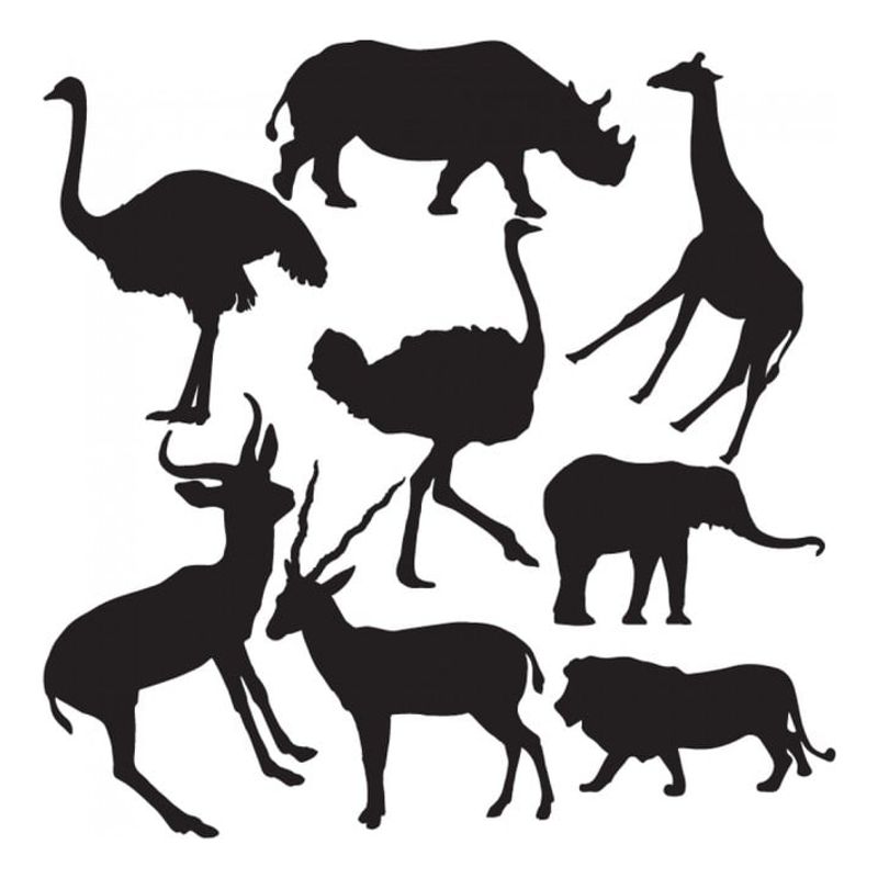 GENERICO - Decomural African Animals Rhino Elephant Set WS-33198