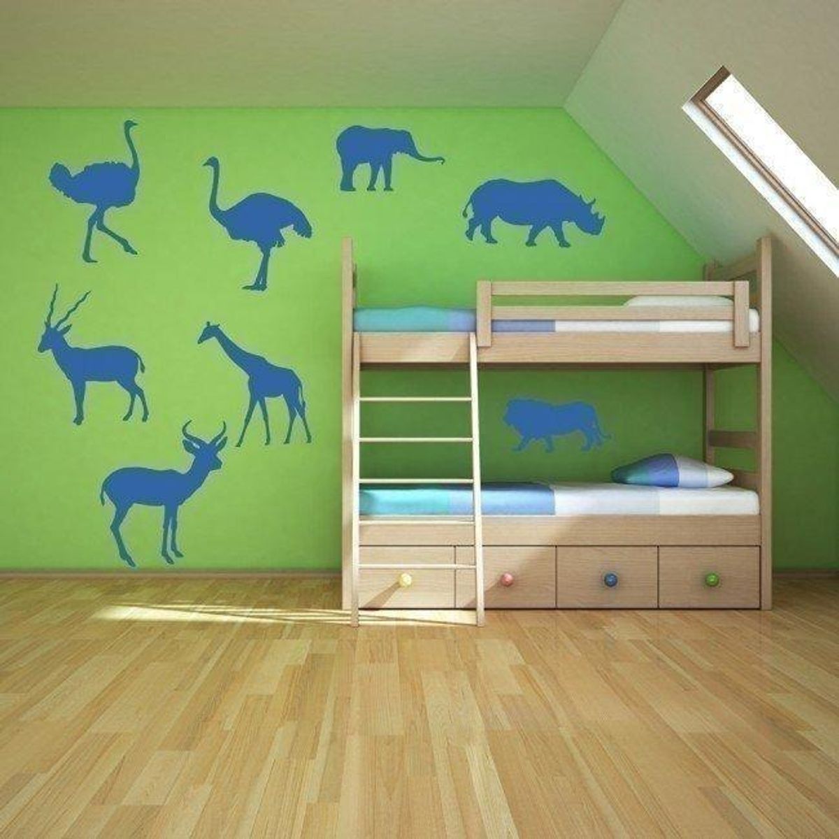 GENERICO - Decomural African Animals Rhino Elephant Set WS-33198