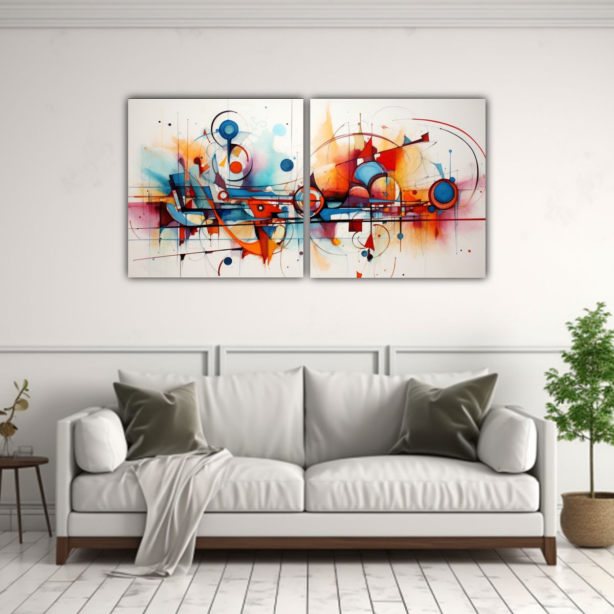 GENERICO - Cuadros Colores Artesanal Set De Cuadros 120x60 Cm
