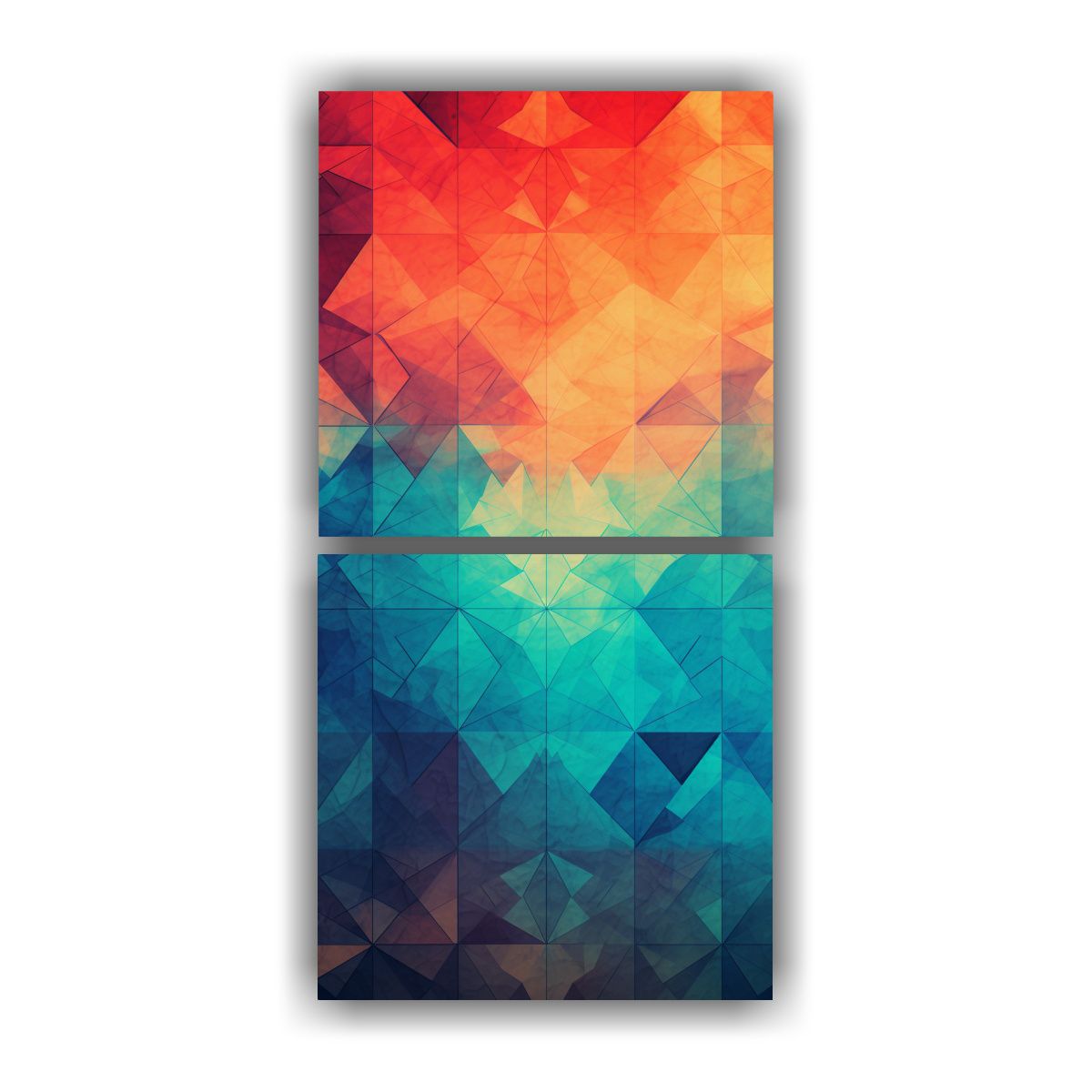 GENERICO - Set 2 Pinturas Sublimadas En Tela Abstractas 80x160 Cm