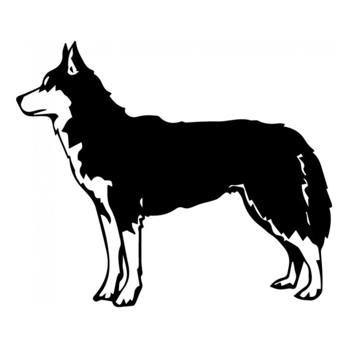 GENERICO - Decomural Husky Portrait Dog Wall Art WS-34703