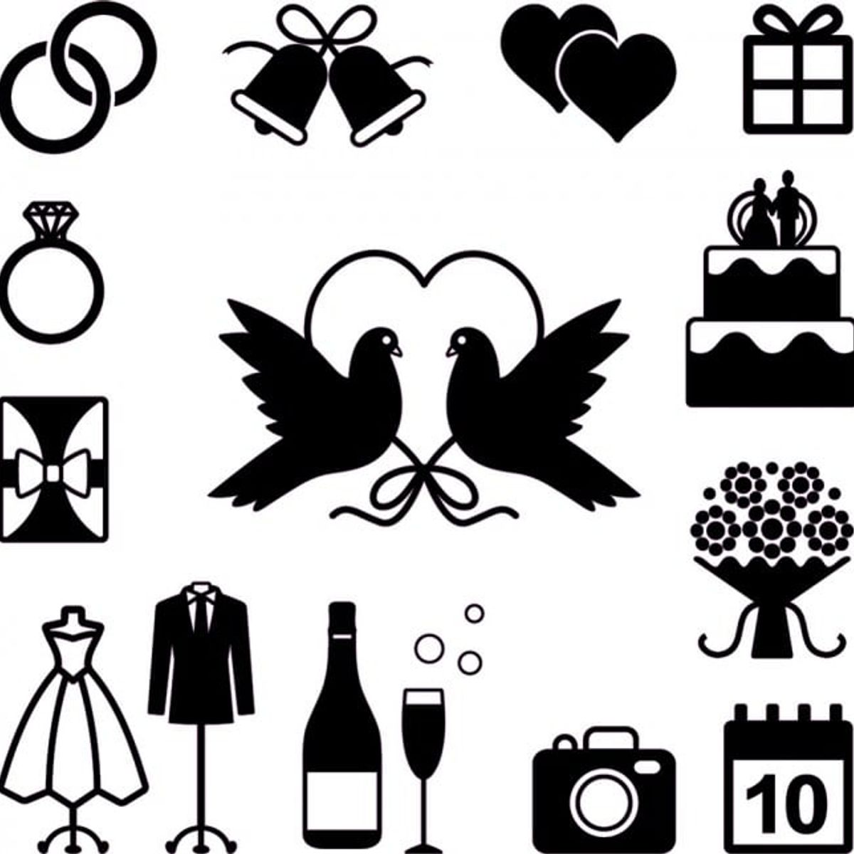 GENERICO - Decomural Wedding Love Engagement Set WS-45633