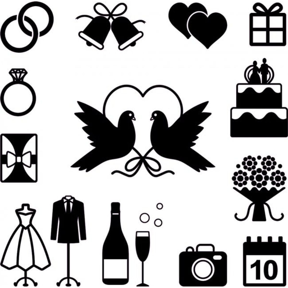 GENERICO - Decomural Wedding Love Engagement Set WS-45633